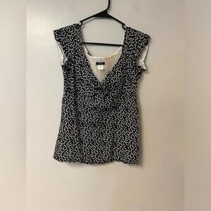 J Crew polka dot sleeveless blouse